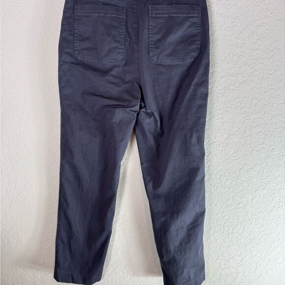 Aritzia Babaton The Group Cigarette Pants Navy Button Fly Closure Size 8 - Picture 3 of 10